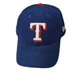 Texas Rangers Signed Baseball Hat Snapback 4 Players RARE FIND New Era Cap